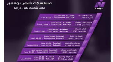 مسلسلات جديدة ومفاجآت درامية تتصدر خريطة «نايل دراما» في نوفمبر